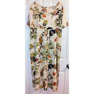 Women's Lightweight Tropical Print Dress (Size L)
